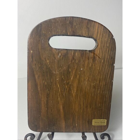 Vintage Handcrafted Wood Wall Art Turtle Folk Art Plaque Signed Susan Ulrich MI - Picture 3 of 4